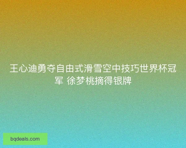 王心迪勇夺自由式滑雪空中技巧世界杯冠军 徐梦桃摘得银牌 王心迪勇夺自由式滑雪空中技巧世界杯冠军 徐梦桃摘得银牌
